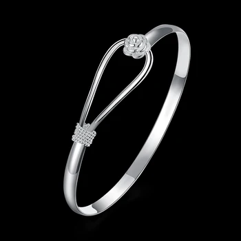 Mode Schöne Blumen Armreif 925 Silber Armband für Frauen einstellbare klassische Luxus-designer-Schmuck Party Geschenke