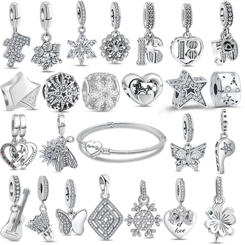 Neue Puzzle-Paw Star Fit Original Pandora Armband Charme Perlen 925 Sterling Silber Funkelnden Zirkon Diy Schmuck Für Mädchen Geschenk
