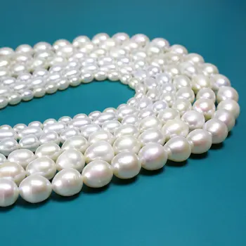 Natürliche AAA Süßwasser Perle Perlen Reis Form Für Schmuck Machen, Handgemachte DIY Armband Halskette Ohrringe 2 3 4 5 6 7 8 9MM
