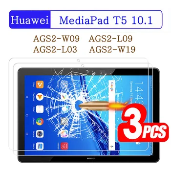 (3 Pack) 9H Gehärtetem Glas Für Huawei MediaPad angekündigt T5 10.1 2018 AGS2-W09/L09/L03/W19 Full Coverage Screen Protector Tablet Film