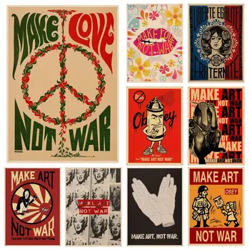 Machen Sie Kunst-Nicht Krieg-Gute Qualität Drucke und Poster, Vintage Zimmer Bar Cafe Decor Kawaii room decor