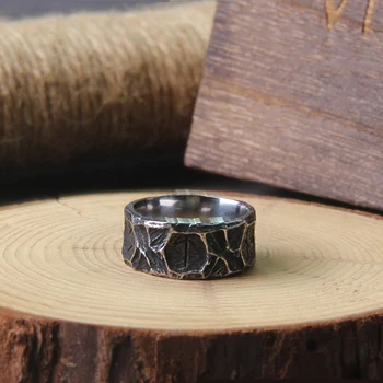 Edelstahl Odin Norse Anel Amulett Rune Paar Dating Viking Ringe Für Männer Frauen Worte Retro Schmuck Geschenk mit Holz box