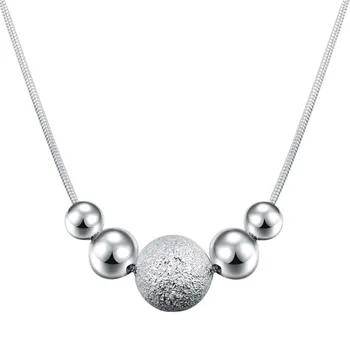 925 LN019 Geld Verloren Promotions Freies Verschiffen Schöne Mode Elegante Silber Farbe Charme Kette Perle ziemlich Halskette Schmuck ,