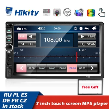 HIkity 2 Din Auto Radios Spiegel Link Video Multimedia Player 7018B Universal BT Autoradio Für Nissan Toyota Lada Kia Ford Suzuki