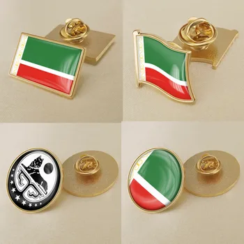 Wappen der tschetschenischen Republik Tschetschenien der Russischen Föderation CRI Flagge Revers Pins Abzeichen Broochs