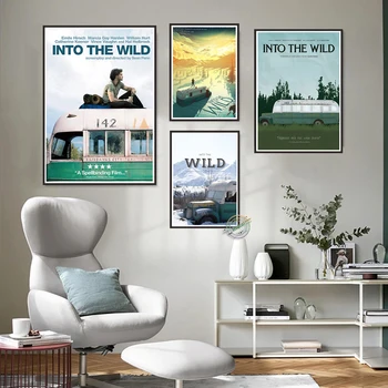 Into The Wild Film Poster Leinwand Kunst Wand Bild Für Wohnzimmer Bar Room Home Decor Malerei Geschenk