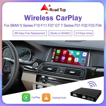 Drahtlose CarPlay Android Auto Interface für BMW 5 Series F10/F11/F07 7 Serie F01/F02/F03/F04 Spiegel Link AirPlay-Kamera-Ansicht