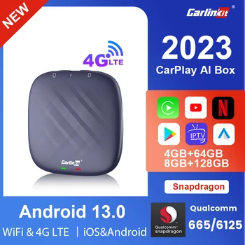 CarlinKit Smart Cars-TV-Box Android 13 64G 128G Android auto Wireless CarPlay Navigation Intelligente System Für IPTV Netflix