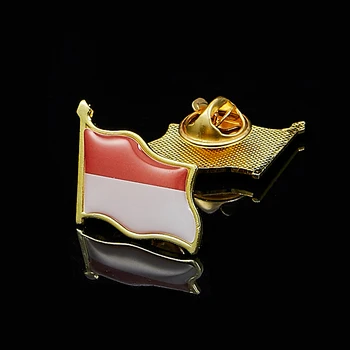 Indonesien Nationalen Flagge Pin Brosche Abzeichen Schmuck W/ Schmetterling Schnalle Revers Pin Hut Hemd, Pin Krawatte Zubehör
