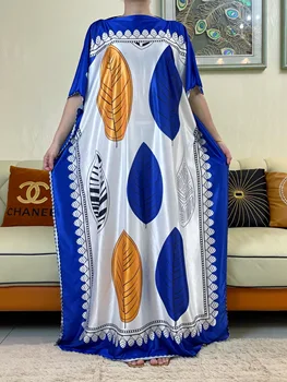 2023African Abaya Für Frauen Kaftan islamische Sommer Kleidung Mit Schal afrikanische Gedruckt Stoff Kleid Mubarak Dubai Femme Luxus