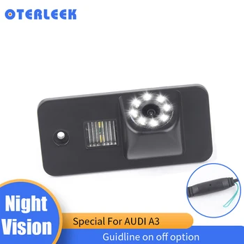 Oterleek 8 LED-Leuchten Nachtsicht Backup Kamera Rückansicht Umkehr Parkplatz Kamera Für Audi A3 A4 A6 A8 Q5 Q7 A6L B7 2015
