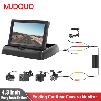 MJDOUD Auto Monitor mit Rückansicht Kamera 4,3
