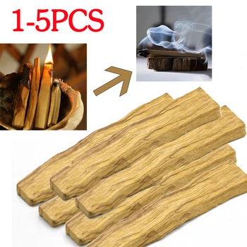 5-1pcs Palo Santo Natürlichen Weihrauch Sticks Hölzerne Verschmieren Stick Purifying Healing Stress Relief Kein Duft für Meditation, Entspannen