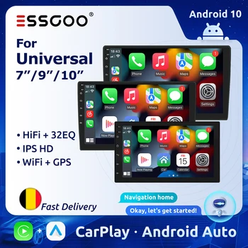 ESSGOO Auto Radio 2 Din Android Auto Stereo CarPlay WiFi Multimedia Video Player 7 9 10 Zoll Für Volkswagen Nissan Toyota Kia