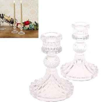 7.7x10cm Glas Kerze Halter Für Teelicht Retro Glas Leuchter Romantische Partei, Abendessen Hochzeit Dekoration Home Decor