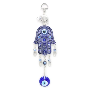 Türkische Blaue Böse Augen-Amulette, Hand Wand Schutz Hängen Glücklichen Anhänger Windspiele Garten Home Dekorationen Ornament