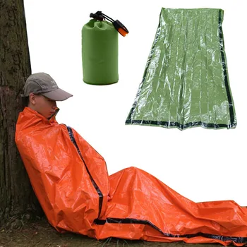 Outdoor Camping Ausrüstung Notfall Überleben Schlafsack Kompakt Biwak Sack Erste-Hilfe-Kit Thermal Mylar Disaster Relief Decken