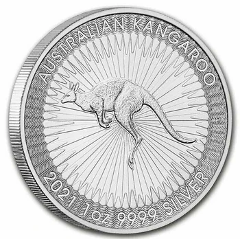 Neueste Nicht-Magnetischen Australien 1 OZ .999 Silber Münzen 2021 Känguru-Tier-Elizabeth Eine Feinunze Replik Münzen Souvenir Geschenke