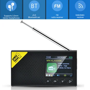 Tragbare Digital-Radio-Bluetooth-kompatibel 5.0 Stereo DAB/FM Digital Radio Für Home Office Verwenden 2,4 Zoll LCD-Display Stereo -