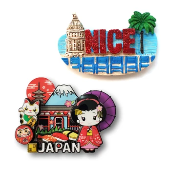 Französisch Nett Japan Handwerk Travel Memorial Kühlschrank Aufkleber Hause Dekoration Magnetic Sticker