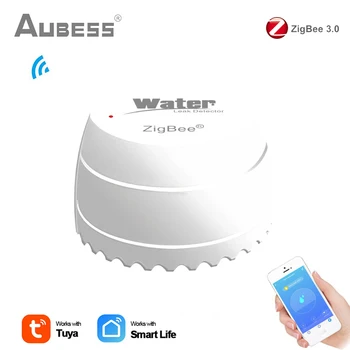 Tuya Zigbee Wasser Leckage Detektor Smart Home Wasser Flut Sensor Alarm Überlauf Sicherheit Der Arbeit Mit Zigbee Gateway Smart Leben App