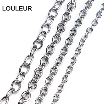 5m/lot 3 4 5 6 mm Edelstahl O Link Chain Bulk Frauen Männer Kette Halskette Bulk-Link Ketten, für Halskette Schmuck Machen