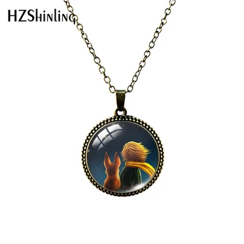 Hot Sale Der Kleine Prinz-Muster Antiken Halskette Glas Cabochon handgemachte Handwerk Schmuck