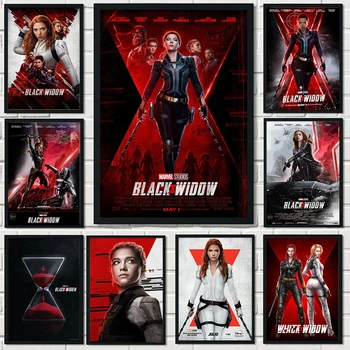 Black Widow Film, Leinwand Gemälde, Marvel Avengers Superheld Poster Drucke Wand Kunst Bilder für Wohnzimmer Wand Cuadros Decor