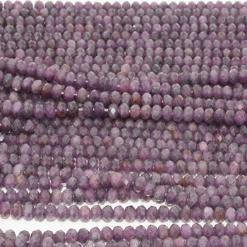 Natürliche Violett Lila Saphir Facettiert Rondell Perlen 4,8 mm, Dicke von Etwa 3mm, Mit Schmutz und Leichte Mängel