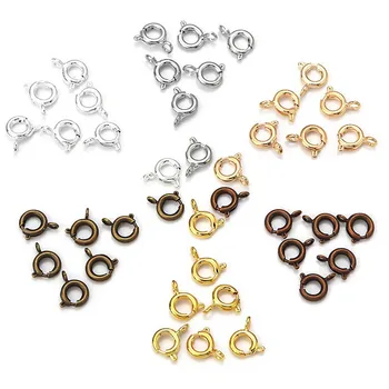 10-30pcs Gold-Silber-Feder-Ring-Verschluss Mit Open Jump Ring Schmuck Verschluss Für Halskette Armband Connectors Schmuck Machen