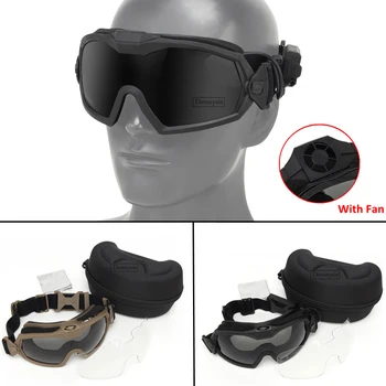 Taktische Schutzbrille Anti-Nebel-Ventilator 2-Objektiv Airsoft Paintball Sicherheit Augenschutz Brille Militär-Motorrad CS-Spiel-Goggles