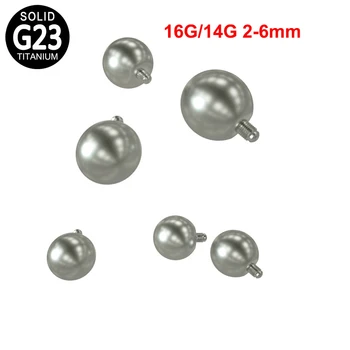 10 Stück G23 Titan 16G 14G Piercing-Top-Ball-Piercing Edelstein Micro Dermal Anchor-Ersatz-Top Dermal Piercings Oberfläche Piercing