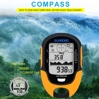 Multifunktions-LCD-Digitale GPS Höhenmesser Barometer Kompass Tragbare Outdoor Camping Wandern Klettern Höhenmesser mit LED-Taschenlampe