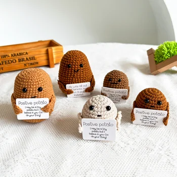 Positive Kartoffeln Ornament Knitting Inspiriert Spielzeug Kleine Garn Puppen-Lustige Christams Geschenk Hause Dekoration Zubehör Home Zimmer Dekor
