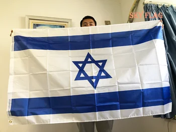 HIMMEL, FLAGGE Israel, Flagge 90X150cm Hängen Polyester ISR IL israelischen Nationalen Flagge Banner Hause Dekoration