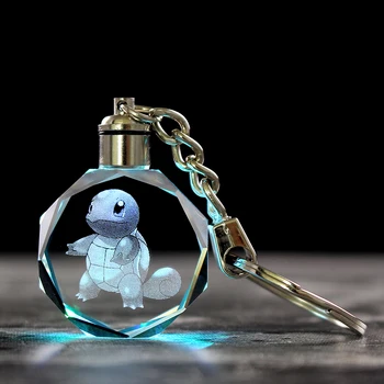 Popular Crystal Anime Abbildung Keychain Cartoon Tasche Monster Ball Glas Schlüsselanhänger Weihnachten Geburtstag Geschenke Für Kinder