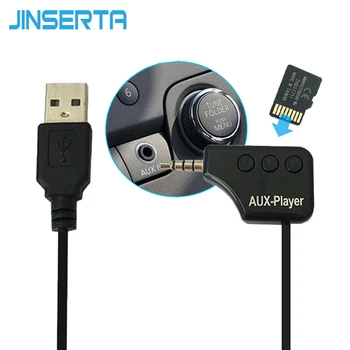JINSERTA Mini Drahtlose Auto MP3-Player 3,5 mm AUX Audio Receiver Adapter TF Speicher Karte Musik spielen für Auto-Lautsprecher