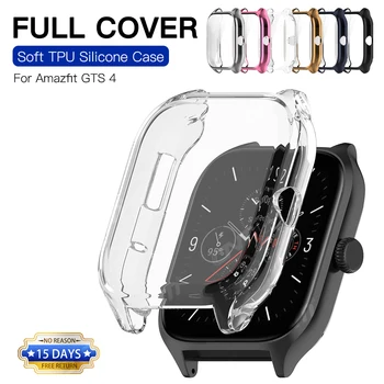 TPU Soft Protective Cover For Amazfit GTS 4 3 2 2E Fall Full Screen Protector Shell Stoßstange Verchromt Fällen Für Amazfit GTS4