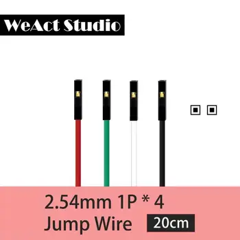 WeAct 2.54 mm Silizium-Jump Wire 20cm Dupont Linie Buchse auf Buchse 1Pin * 4 SWD