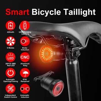 ENLEE Radfahren Fahrrad Vorne Hinten Licht Fahrrad USB Ladung Scheinwerfer Licht MTB Wasserdichte LED Laterne Fahrrad Zubehör