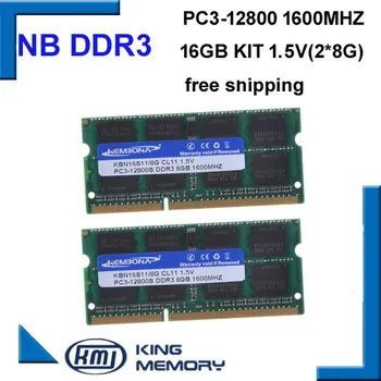 KEMBONA freies Verschiffen beste Preis sodimm notebook ram laptop DDR3 16GB(kit von 2 Stück laptop ddr3 8 GB) PC3-12800 204pin ram Speicher