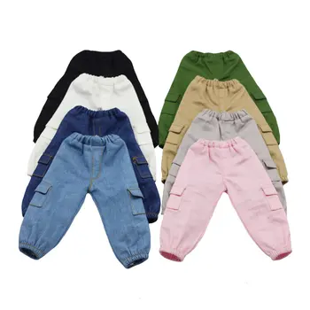 28 cm Baby Puppe Kleidung 1/6 Bjd Puppe Hosen-Accessoires-Jeans-Overall für 12 Zoll Puppen Kinder Kleid Up Spielzeug