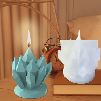 Eisberg-Form-Blumen-cluster Kerze Silikon Form europäischen Stil 3D-Formen für Kerze machen Eis Seife Harz Form Antihaft Demold