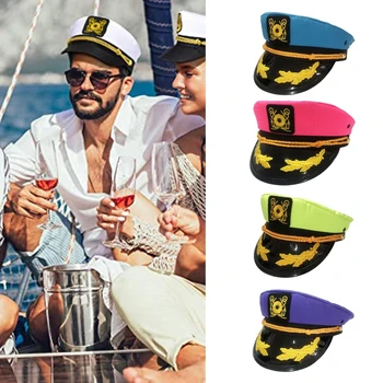 Marine Admiral Militär Hut cosplay Meer-Kapitän Matrose Kostüm Marine cap yacht party Performance