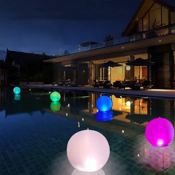 Leuchtende Strand Ball Fernbedienung LED-Licht Schwimmbad Licht Spielzeug 16 Farben Leuchtende Ball Aufblasbare Schwimmen Pool Garten Party Decor