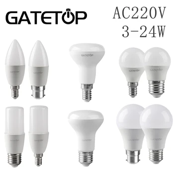 LED Energiesparlampe AC220V E14 E27 B22 3w-24w 3000K 4000K 6000K Lampe Mit Ce Rohs Für Home-Office-Interieur-Dekoration