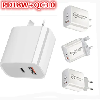 Schnelle Lade PD-AU UK US EU-Stecker-Ladegerät für iPhone 11pro max USB Typ C Travel Power Adapter Europa Australien Neuseeland
