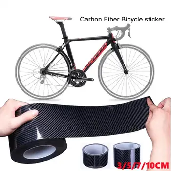 Fahrrad Rahmen Schutz Aufkleber Klebeband 5D Carbon Fiber 0,6 mm Dick Fahrrad Schutzfolie Tool Tapes MTB Bike Anti-scratch Streifen