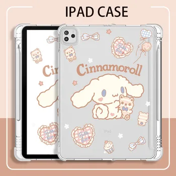 Sanrio Cinnamoroll Fall Für iPad 10 7/8/9. Fall Air 2 4 5 2022 10.9 Pro 11 Mini 6 5 4 Transparent Airbag Anti-fall Soft Cover