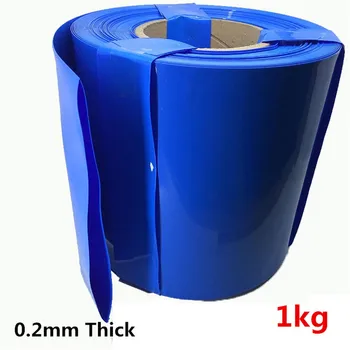 0,2 mm Dicken Isolierte PVC Blau Schrumpfschlauch 18650 Batterie Schrumpfen Film Batterie Isolierung Hülse 1 KG Wärme Schrumpf Rohr